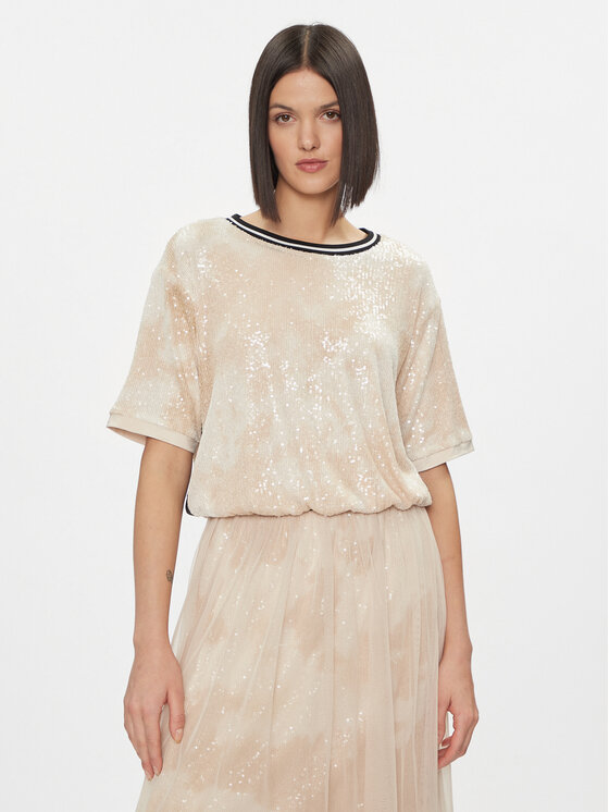 Liu Jo Liu Jo Μπλουζάκι TA4060 J4623 Μπεζ Regular Fit