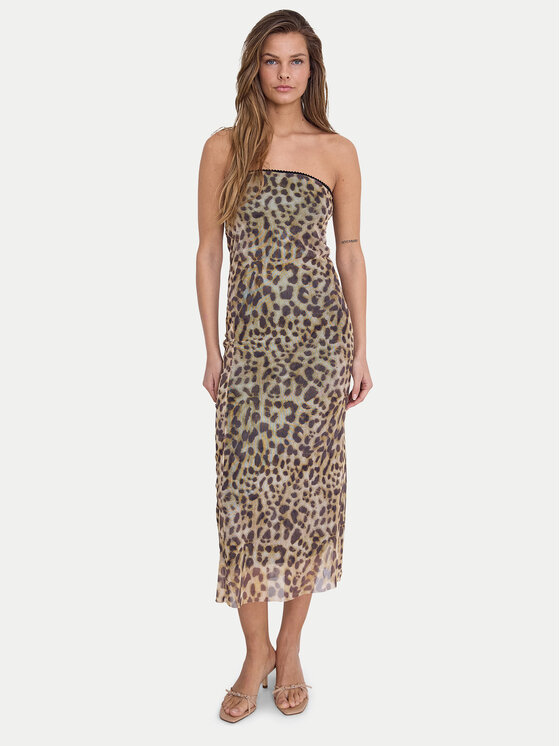 Noisy May Noisy May Ljetna haljina Lesley 27033993 Smeđa Slim Fit