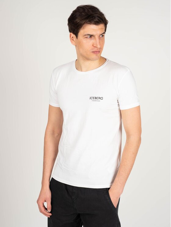 Iceberg Iceberg T-Shirt ICE1UTS01 Λευκό Slim Fit