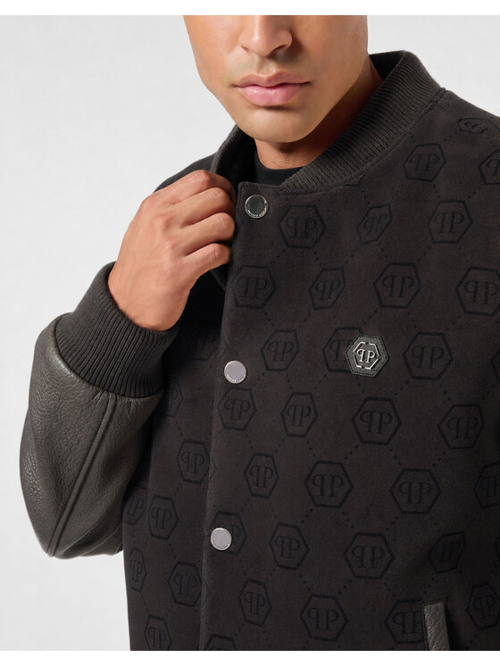 PHILIPP PLEIN PHILIPP PLEIN Kurtka bomber 26087 Czarny Regular Fit