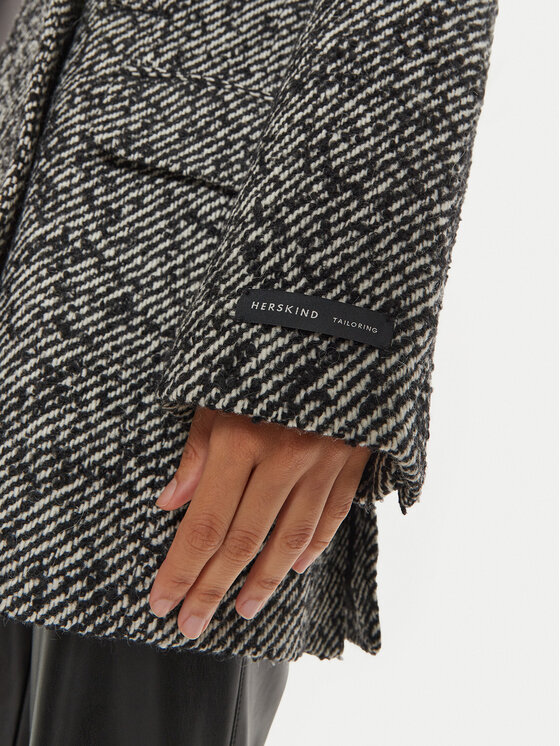 Herskind Herskind Gyapjú kabát Villi 5386146 Szürke Regular Fit