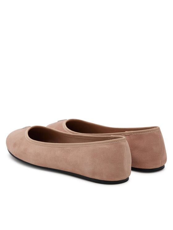 Tommy Hilfiger Tommy Hilfiger Baleriny Th Hardware Suede Ballerina FW0FW08655 Beżowy