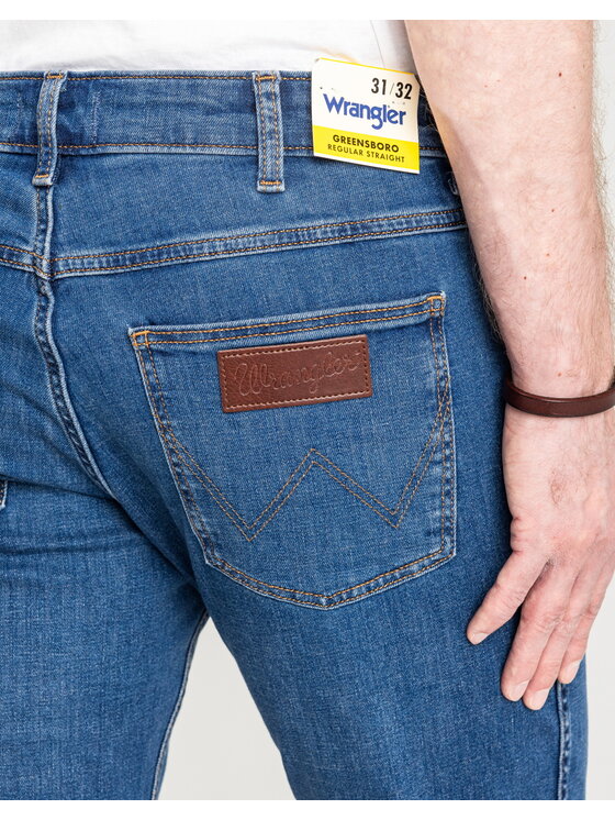 Wrangler Wrangler Jeansy GREENSBORO Niebieski Straight Leg