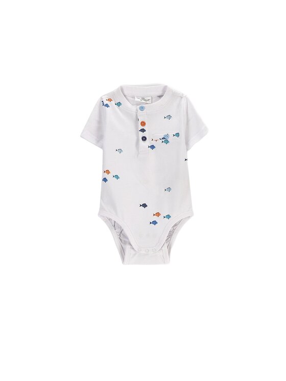 Coccodrillo Coccodrillo Body dziecięce WC6112201NBN-001 Biały Regular Fit