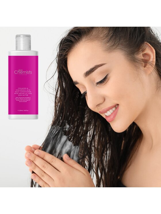 skinChemists skinChemists Codzienna odżywka z kolagenem i kwasem hialuronowym z olejem arganowym i masłem shea Odżywka do włosów