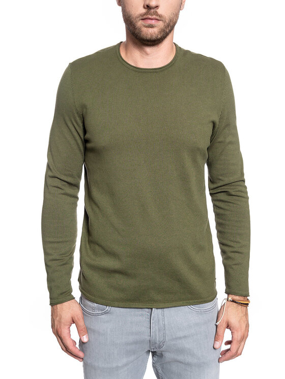 Mustang Mustang Maglione EMIL C ROLLEDGE Verde Regular Fit