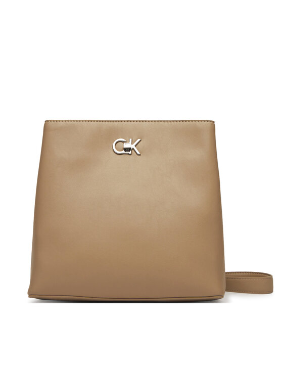 Damska Torebka Calvin Klein, Beżowa, Ck Bucket Bag K60K612803