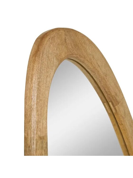 MIAhome MIAhome Lustro stojące w drewnianej ramie Stan 175x80 cm Brązowy