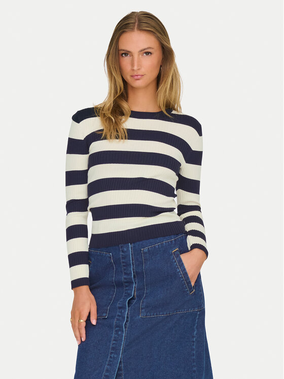 JDY JDY Džemper Plum 15277223 Tamnoplava Regular Fit