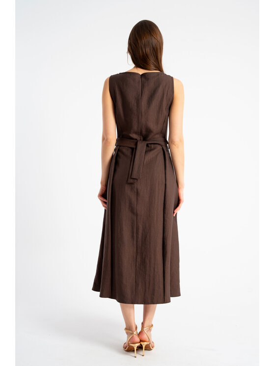 CLICK CLICK Φόρεμα καθημερινό 70-845 Καφέ Comfortable Fit