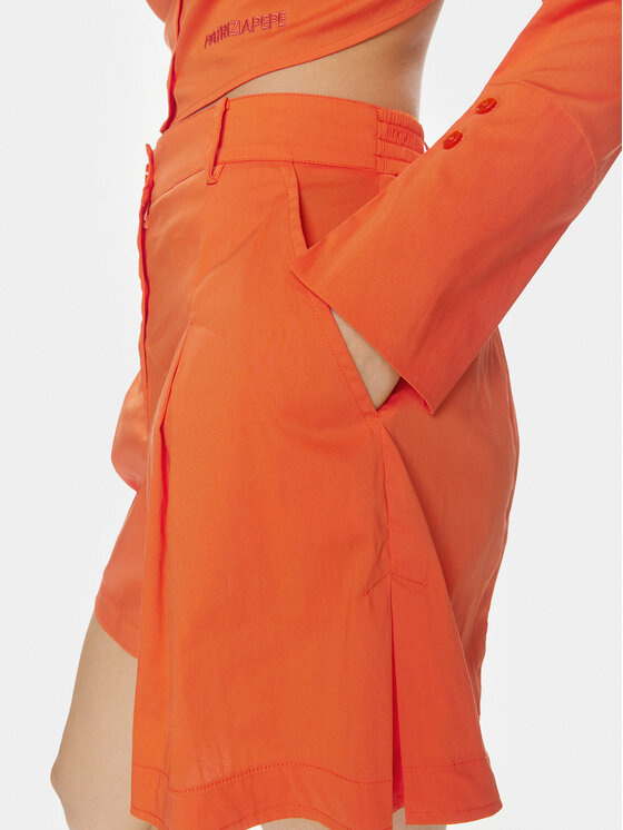 Patrizia Pepe Patrizia Pepe Шорти от плат 2P1617/A23-R825 Оранжев Regular Fit