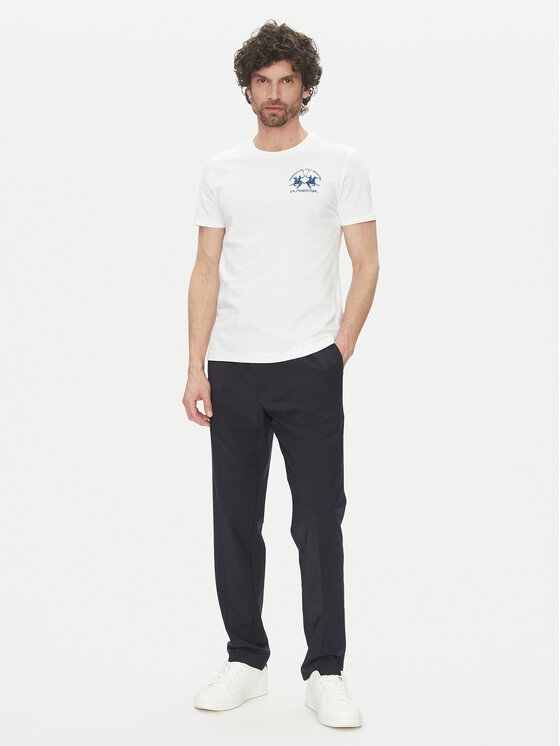La Martina La Martina T-shirt Vernie MAR009 JS206 Bianco Regular Fit