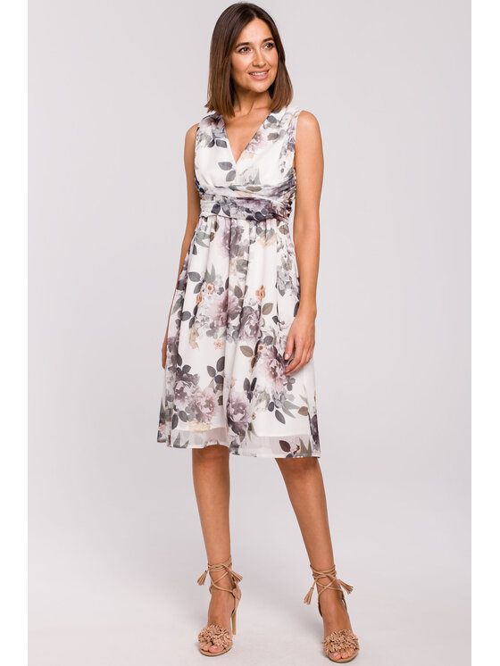 Stylove Stylove Každodenné šaty S225 Biela Regular Fit