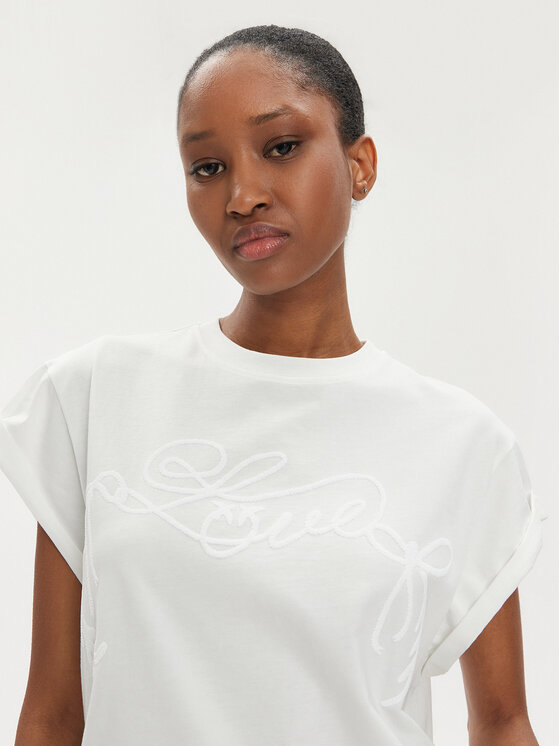 PINKO Pinko T-Shirt Telesto 103138 A1XD Bílá Relaxed Fit