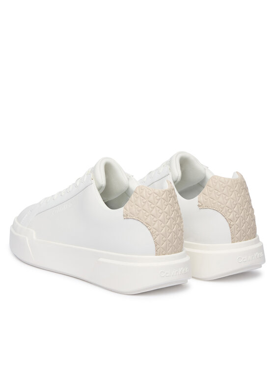 Calvin Klein Calvin Klein Sportcipők Chunky Cupsole Laceup Lth Bt Aop HM0HM02070 Fehér