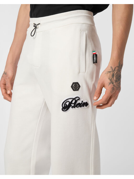 PHILIPP PLEIN PHILIPP PLEIN Spodnie dresowe 26957 Biały Jogger Fit