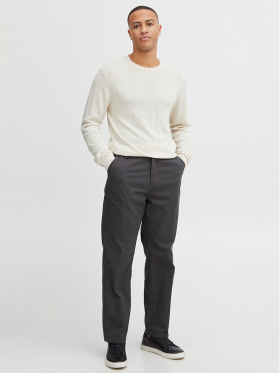 Solid Solid Pantaloni di tessuto 21107039 Grigio Relaxed Fit