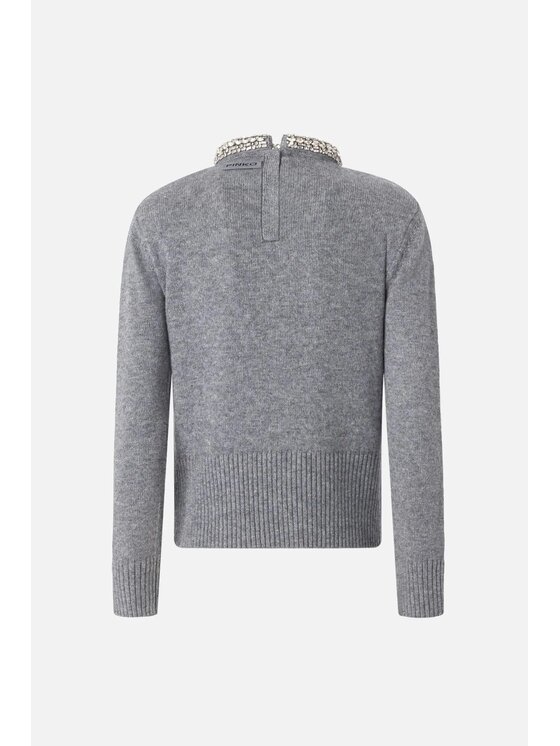 PINKO PINKO Sweter Berlino Pull Szary Regular Fit