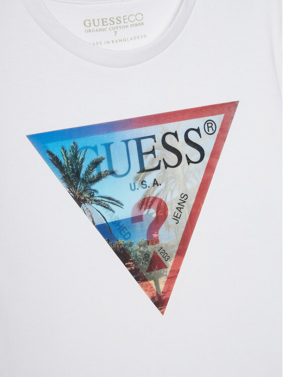 Guess Guess T-krekls L5GI26 K8HM4 Balts Regular Fit