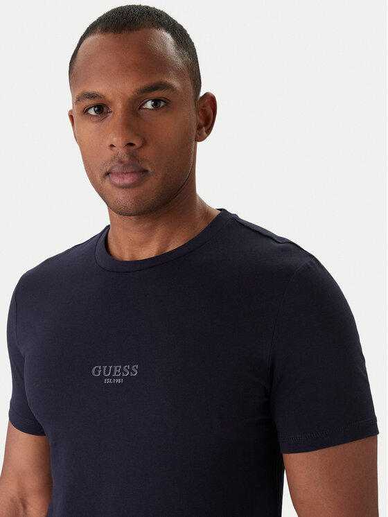 Guess Guess Футболка M2YI72 I3Z14 Cиній Slim Fit