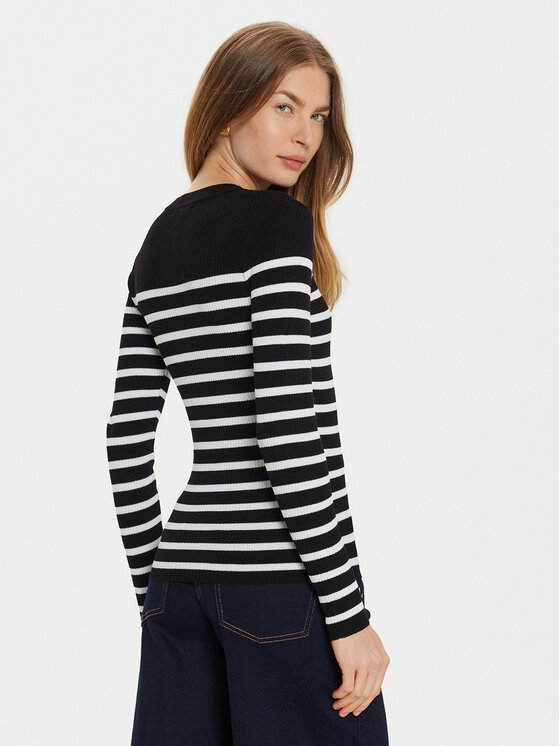 Morgan Morgan Pullover 242-MRAY Schwarz Slim Fit