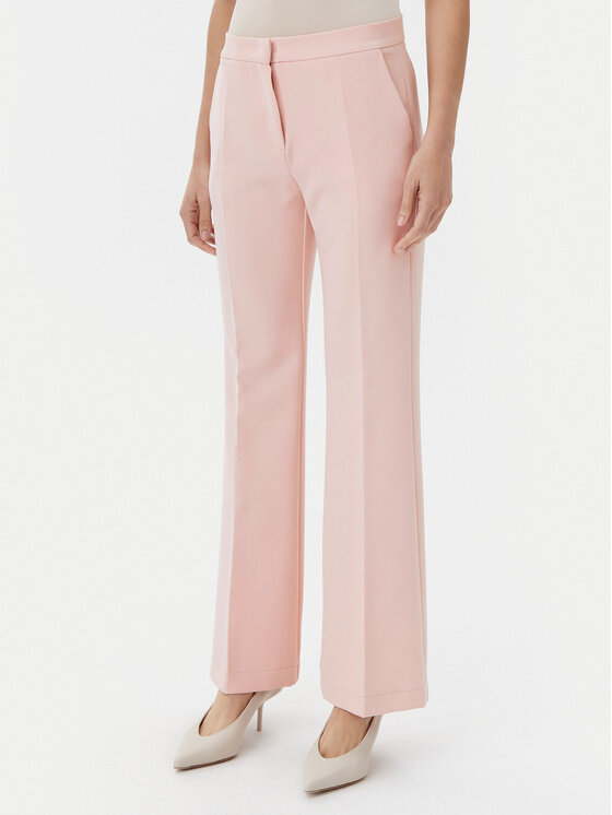 Maryley Maryley Kalhoty z materiálu 25EB587/43PY Růžová Regular Fit