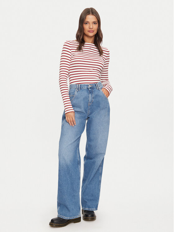 Tommy Jeans Tommy Jeans Särkpluus Breton DW0DW19817 Punane Slim Fit