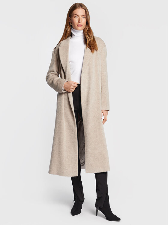 Calvin Klein Calvin Klein Vilnas mētelis Wrap K20K204951 Pelēks Regular Fit