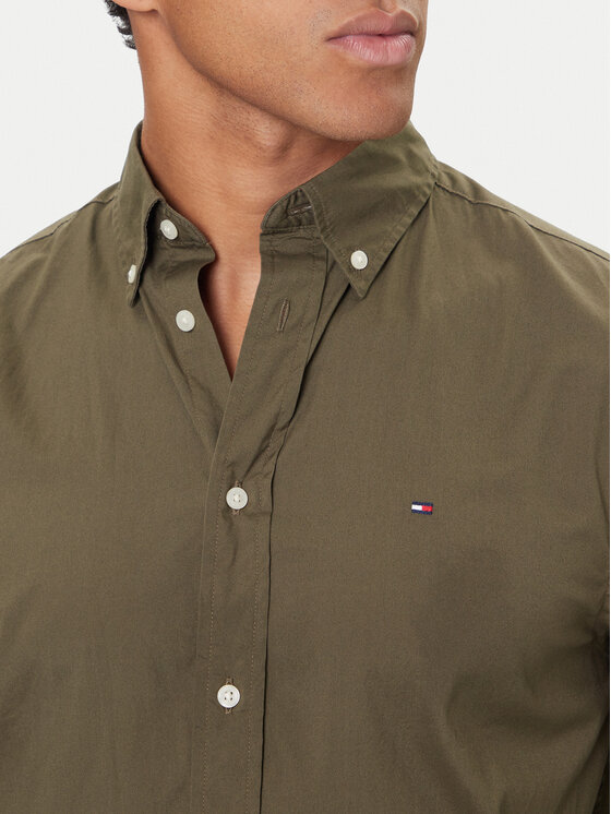 Tommy Hilfiger Tommy Hilfiger Πουκάμισο MW0MW37550 Χακί Regular Fit