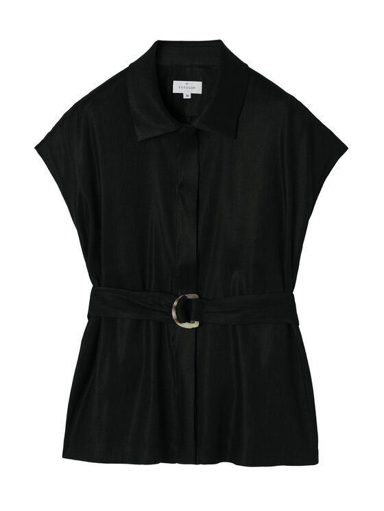 TATUUM TATUUM Kamizelka UMBRIA Czarny Loose Fit
