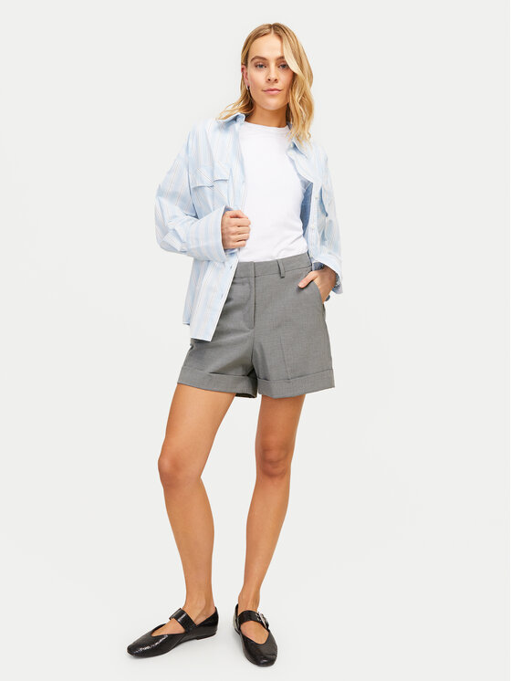 JJXX JJXX Šortky z materiálu Mary 12213192 Šedá Regular Fit
