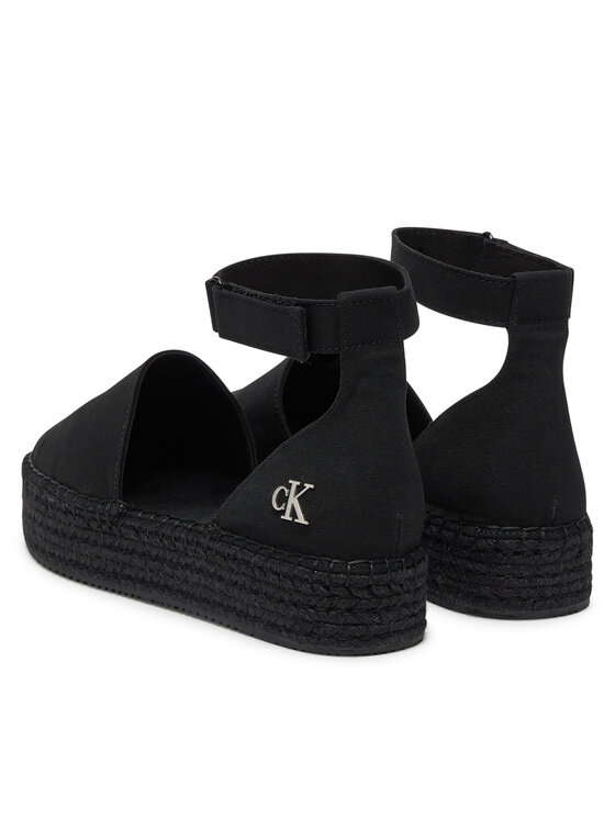 Calvin Klein Jeans Calvin Klein Jeans Еспадрильї Flatform Espadrille Sling Mg YW0YW01735 Чорний