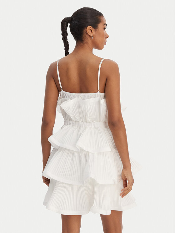 Fracomina Fracomina Coctailkleid FQ26SD1007W83101 Weiß Regular Fit