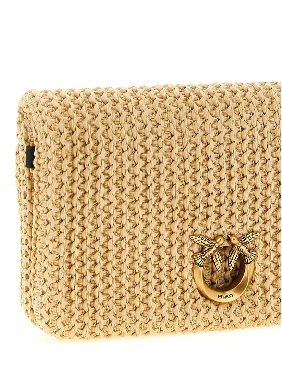 PINKO PINKO Torebka Beige Polypropylene Clutch Beżowy