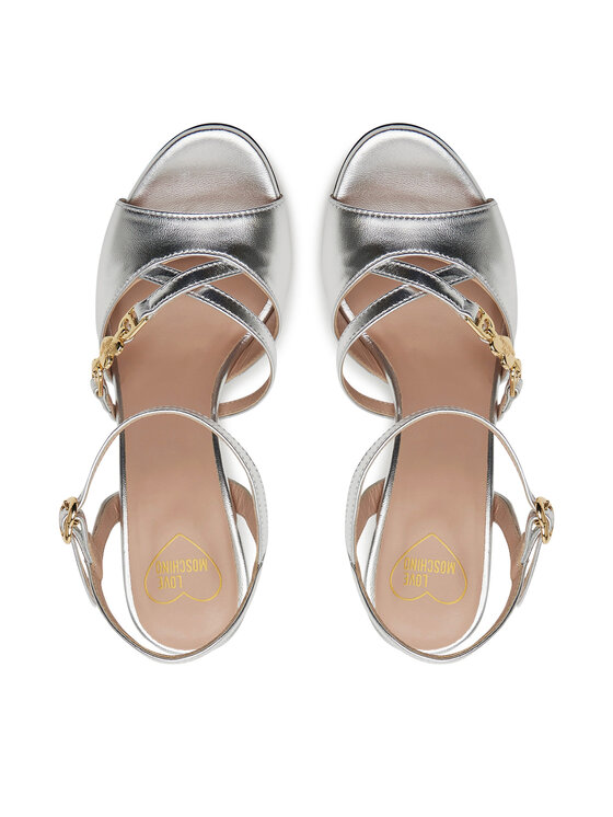 LOVE MOSCHINO LOVE MOSCHINO Sandále JA16089G1MIF090B Strieborná