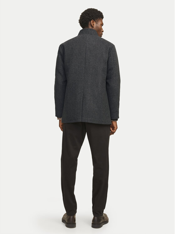 Jack&Jones Jack&Jones Vilnonis paltas Harrison 12258674 Pilka Regular Fit