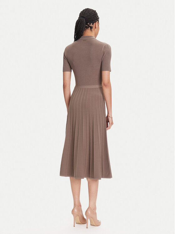 MICHAEL Michael Kors MICHAEL Michael Kors Плетена рокля MT5834F33D Бежов Regular Fit