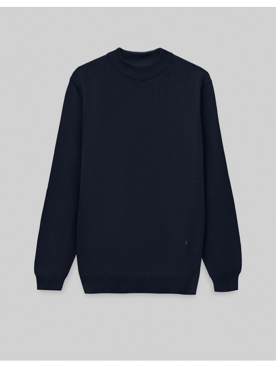 Borgio Borgio Sweter grottole_g Granatowy Comfort Fit
