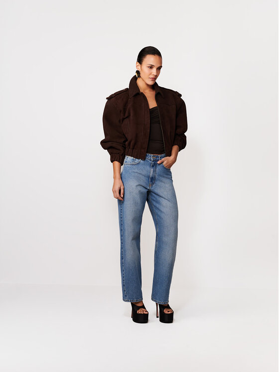 La Mania La Mania Prechodná bunda BERLIN Hnedá Basic Fit
