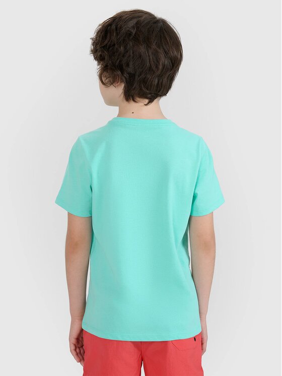 4F 4F T-Shirt 4FJWSS25TTSHM1917-47S Zielony Regular Fit