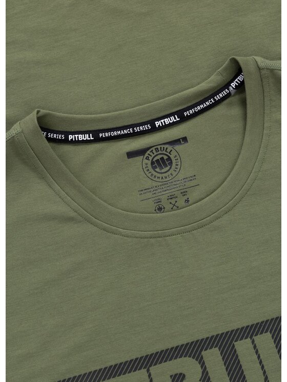 PITBULL PITBULL Koszulka techniczna Casual Sport HILLTOP Zielony Regular Fit