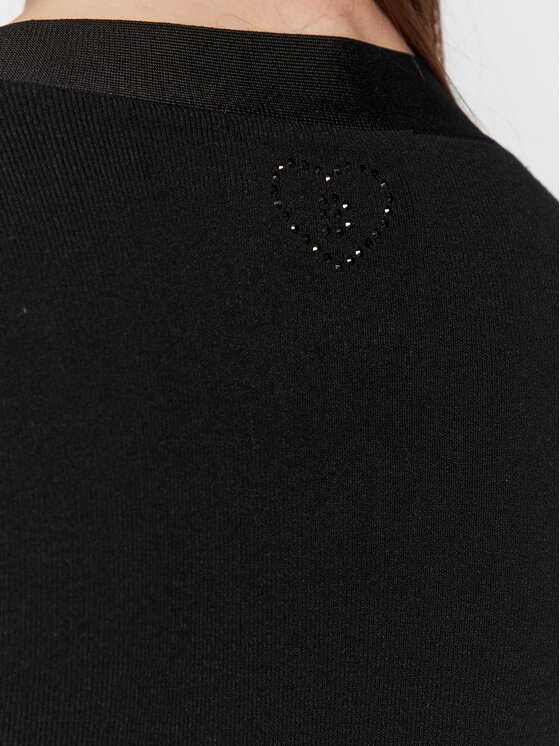 Blugirl Blumarine Blugirl Blumarine Трикотажна сукня RA3105-MA18F Чорний Slim Fit