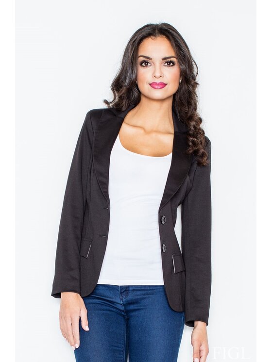 FIGL FIGLFIGL Giacca da abito M085 Nero Slim Fit