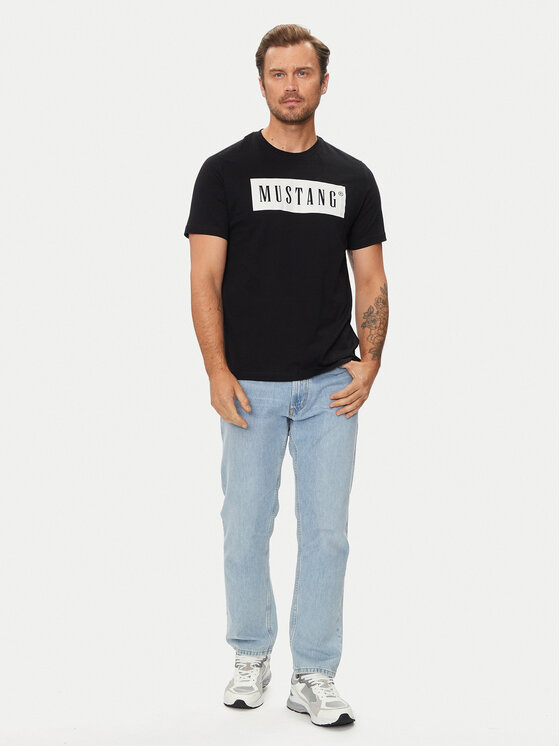 Mustang Mustang T-Shirt Austin 1014749 Μαύρο Regular Fit