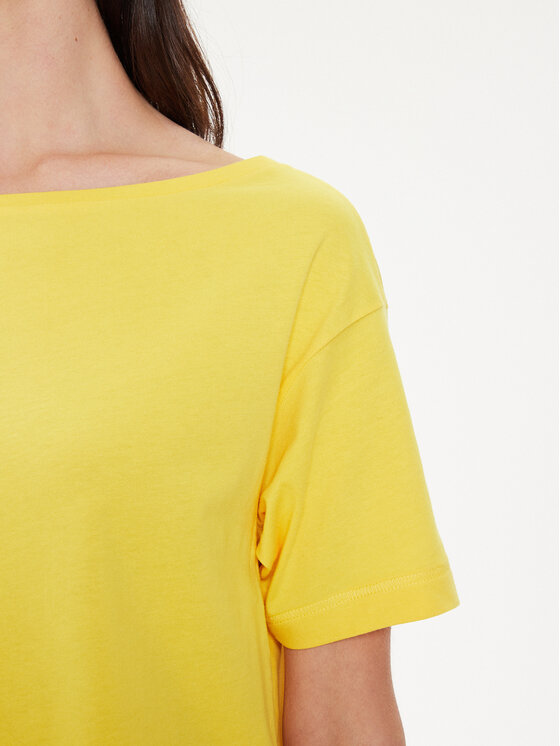 Sisley Sisley Tricou 3096L400N Galben Relaxed Fit