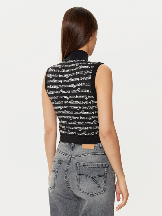 Tommy Jeans Tommy Jeans Rolák DW0DW19346 Černá Slim Fit