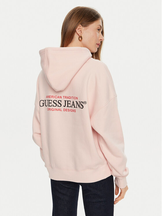 Guess Jeans Guess Jeans Majica dugih rukava W4BQ21 KC811 Ružičasta Regular Fit