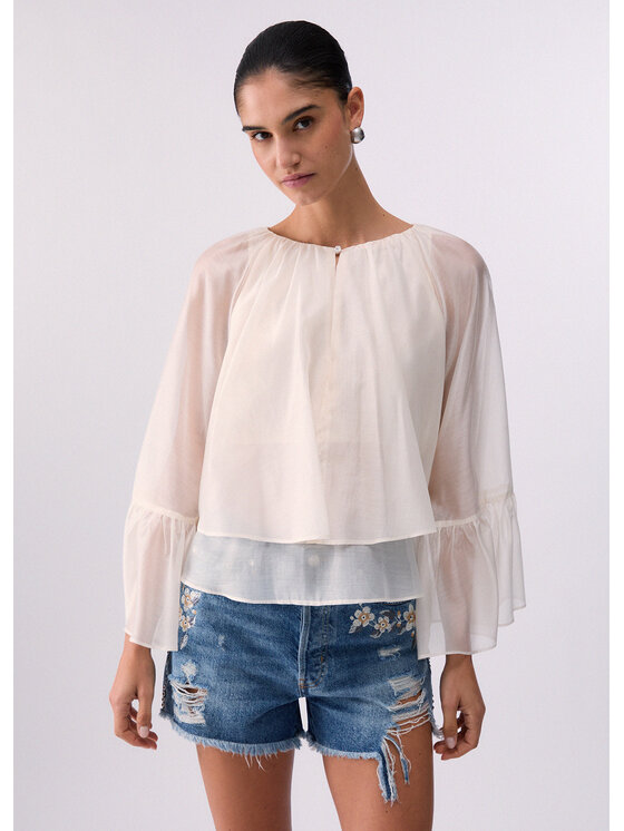 Liu Jo Liu Jo Blusa WA6400T435A10605 Bianco Regular Fit