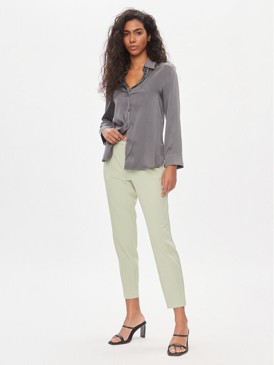 Vila Vila Chino Varone 14087406 Zelena Slim Fit