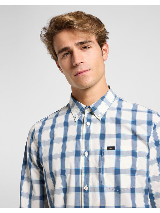 Lee Lee Camicia 112363896 Blu Regular Fit